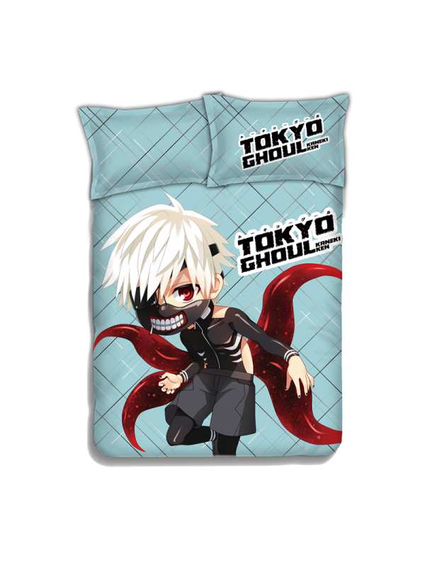 Ken Kaneki - Tokyo Ghoul Japanese Anime Bed Sheet Duvet Cover with Pillow Covers