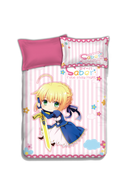 Fate stay night- saber Japanese Anime Bed Sheet Duvet Cover with Pillow Covers