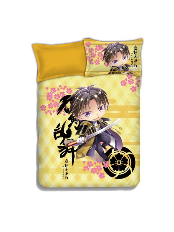 Heshikiri Hasebe - Touken Ranbu Anime 4 Pieces Bedding Sets,Bed Sheet Duvet Cover with Pillow Covers