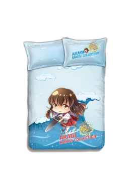 Akagi - Kantai Collection Japanese Anime Bed Blanket Duvet Cover with Pillow Covers