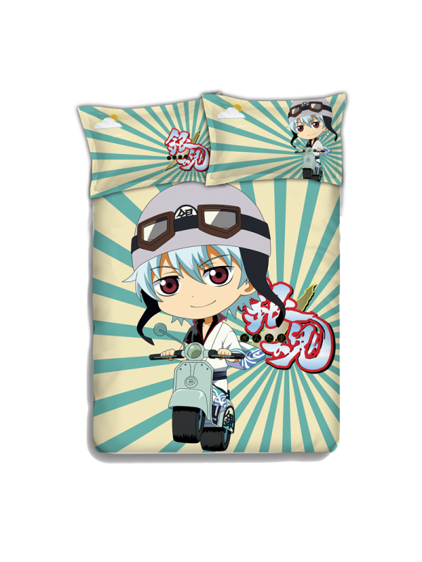 Gintoki Sakata - Gintama Japanese Anime Bed Sheet Duvet Cover with Pillow Covers