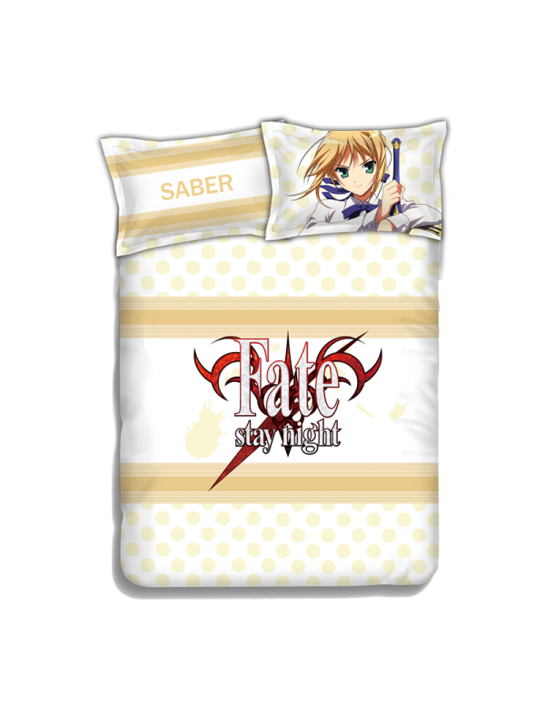 Fate stay night saber Anime Bedding Sets,Bed Blanket & Duvet Cover,Bed Sheet with Pillow Covers