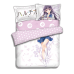 Homura Chika Anime 4 Pieces Bedding Sets,Bed Sheet Duvet Cover with Pillow Covers