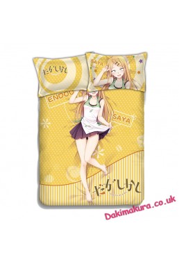 Endou Saya-Dagashi Kashi Anime Bedding Sets,Bed Blanket & Duvet Cover,Bed Sheet with Pillow Covers