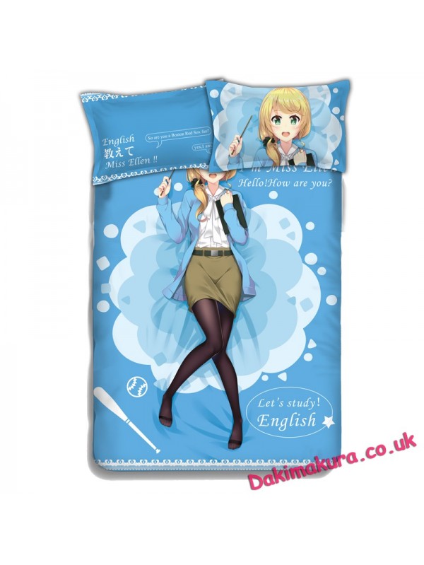 Ellen Baker Japanese Anime Bed Sheet Duvet Cover with Pillow Covers