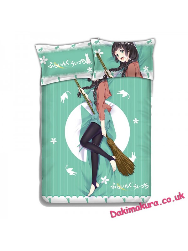 Makoto Kowata - Flying Witch Anime Bedding Sets,Bed Blanket & Duvet Cover,Bed Sheet with Pillow Covers