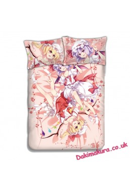 Flandre Scarlet Remilia Scarlet-Touhou Project Anime 4 Pieces Bedding Sets,Bed Sheet Duvet Cover