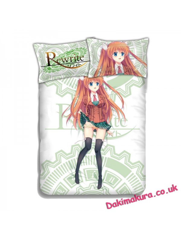 Ohtori Chihaya -Rewrite Anime 4 Pieces Bedding Sets,Bed Sheet Duvet Cover with Pillow Covers