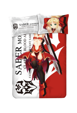 Mordred - Fate Grand Order Anime Bed Sheet Duvet Cover with Pillow Covers