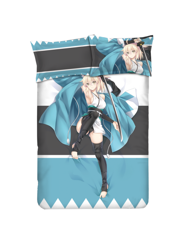Saber - Fate Anime Bedding Sets,Bed Blanket & Duvet Cover,Bed Sheet with Pillow Covers