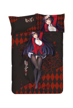 Yumeko Jabami - Kakegurui Anime 4 Pieces Bedding Sets,Bed Sheet Duvet Cover with Pillow Covers