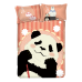 Panda - Shirokuma Cafe-Anime 4 Pieces Bedding Sets,Bed Sheet Duvet Cover with Pillow Covers