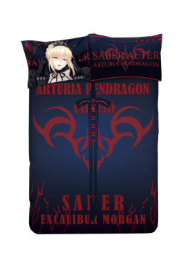 Saber-fate Anime Bedding Sets,Bed Blanket & Duvet Cover,Bed Sheet with Pillow Covers