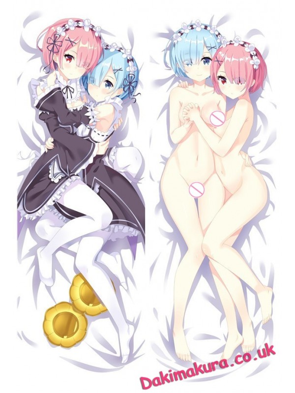 Ram and Rem - Re Zero Japanese character body dakimakura pillow cover