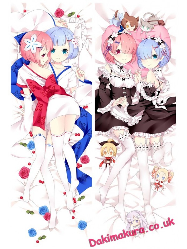 Ram and Rem - Re Zero Dakimakura Japanese Hugging Body Pillow Cover