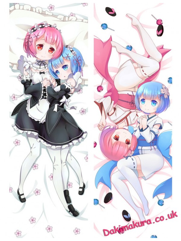 Rem and Ram - Re:Zero Body Pillow Case japanese love pillows for sale