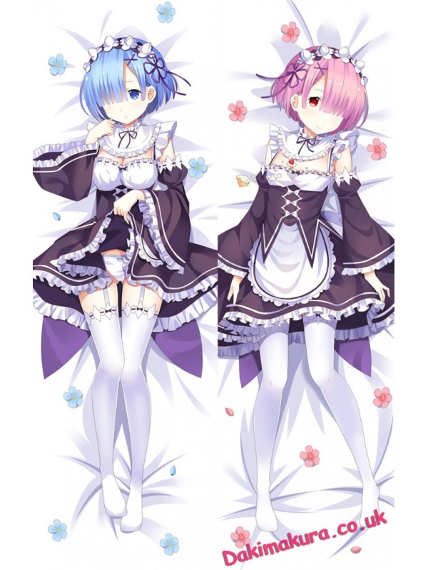 Rem and Ram - Re:Zero hug dakimakura pillow case online