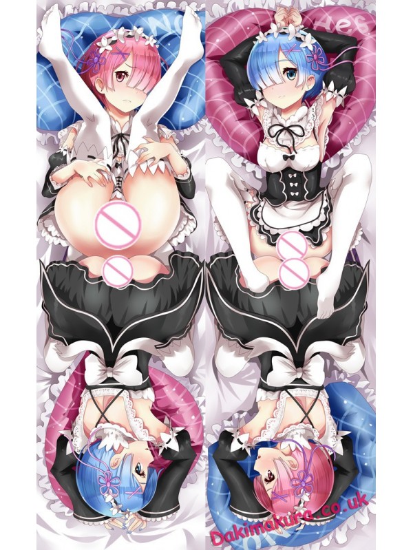 Rem and Ram - Re:Zero body anime cuddle pillow covers