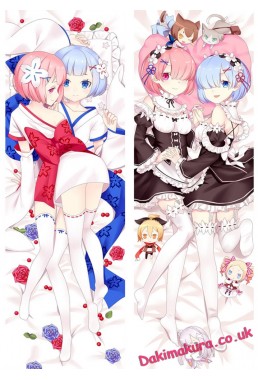 Rem Ram - Re:Zero Body Pillow Case japanese love pillows for sale