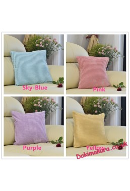 Conditional Free Gifts - Corn Striped Velvet Square Throw Pillow Covers,45*45cm(18x18 inch)