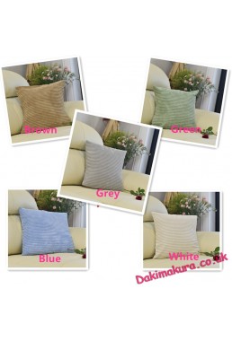 Conditional Free Gifts - Soft Velvet Corduroy Corn Striped Square Cushion Covers,45*45cm(18x18 inch)