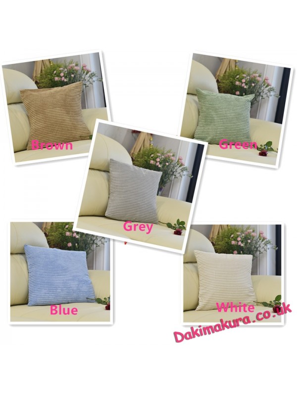 Conditional Free Gifts - Soft Velvet Corduroy Corn Striped Square Cushion Covers,45*45cm(18x18 inch)