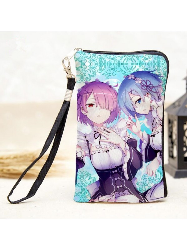 Conditional Free Gifts - Ram and Rem -Re Zero Multifunctional Phone Bag