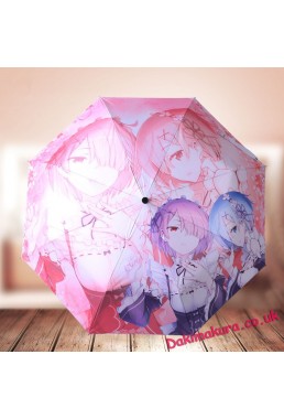 Ram Rem Re:Zero Waterproof Anti-UV Never Fade Foldable Anime Umbrella