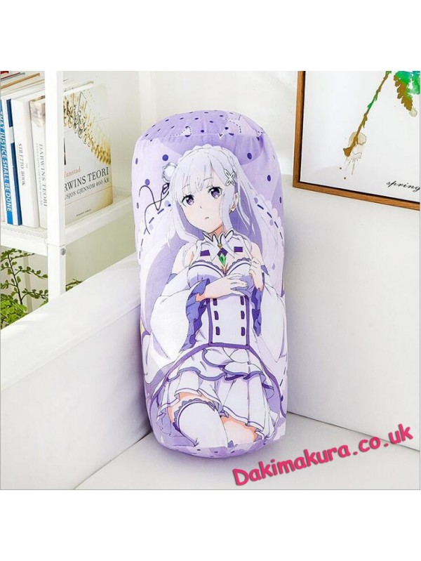 Emilia Re:Zero Natural Velvet Softness Comfortable Round Daki Pillow