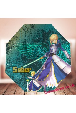 Saber Fate Waterproof Anti-UV Never Fade Foldable Anime Umbrella