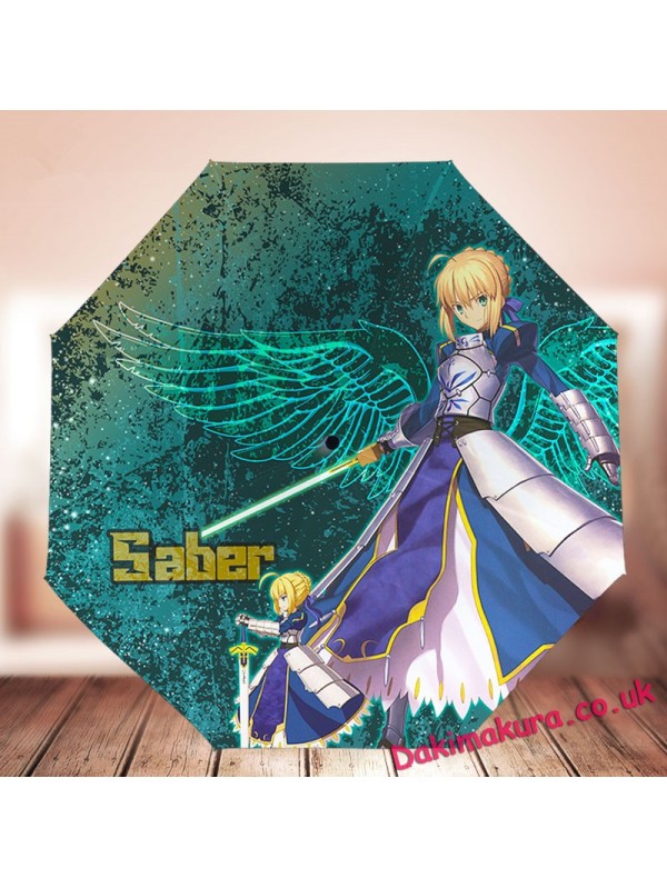 Saber Fate Waterproof Anti-UV Never Fade Foldable Anime Umbrella