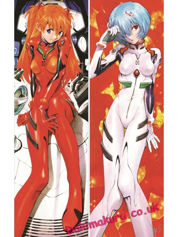 Neon Genesis Evangelion - Rei Ayanami - Asuka Langley Soryu Pillow Cover
