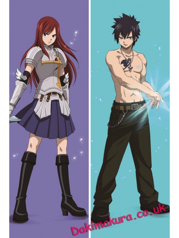 Fairy tail - Erza Scarlet - Gray Fullbuster Anime Dakimakura Pillow Cover