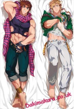 Jojos Bizarre Adventur Jonathan Joestar Caesar Zeppeli Male Dakimakura Pillow Cover