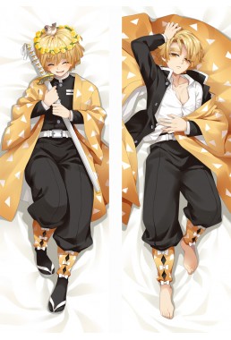 Kimetsu no Yaiba Agatsuma Zenitsu Anime Dakimakura Japanese Love Body Pillow Cover