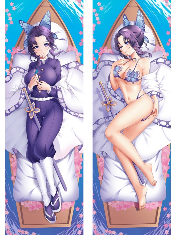 Demon Slayer Kimetsu No Yaiba Kochou Shinobu Hugs Body Waifu Japanese Anime Pillow Case Cover