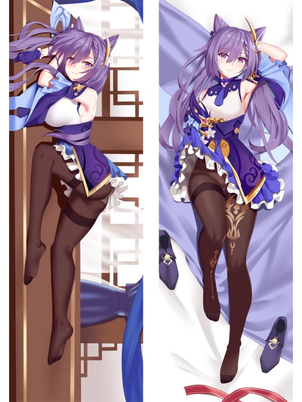 Genshin Impact Keqing Pillowcover Anime Japanese Dakimakura Hugging Body Pillow Case