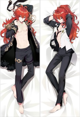 Diluc Ragnvindr Genshin Impact Anime Dakimakura Japanese Hugging Body PillowCase