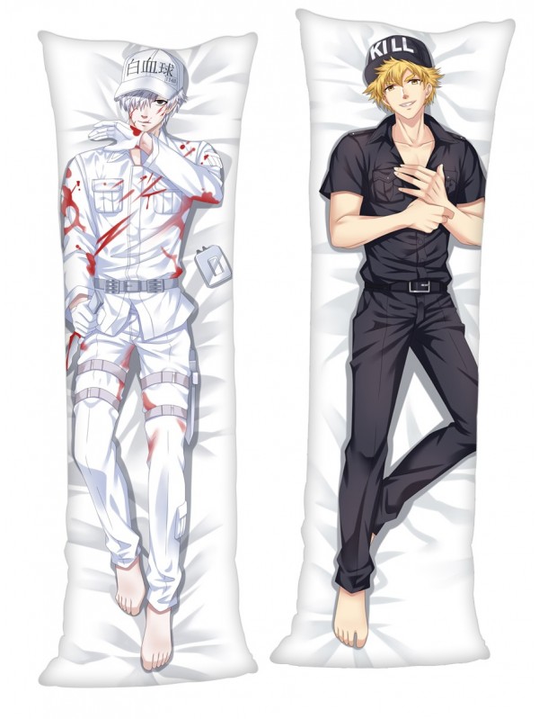 Cells at Work! White Blood Cell Leukocyte & Kill Cytotoxic T cell Full body waifu japanese anime pillowcases