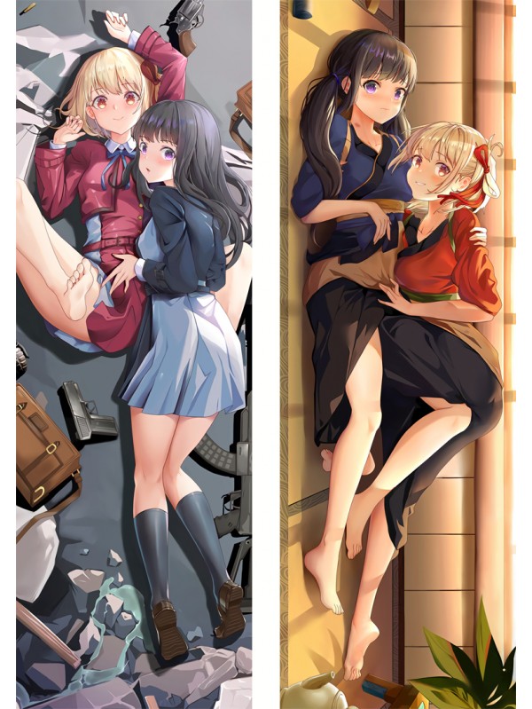 Lycoris Recoil Nishikigi Chisato & Inoue Takina Anime Dakimakura Japanese Hugging Body Pillow Cover