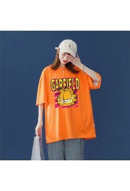 The Garfield Show 2 Unisex Mens/Womens Short Sleeve T-shirts Fashion Printed Tops Cosplay Costume