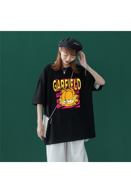 The Garfield Show 4 Unisex Mens/Womens Short Sleeve T-shirts Fashion Printed Tops Cosplay Costume
