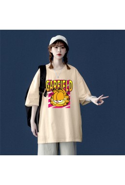 The Garfield Show 5 Unisex Mens/Womens Short Sleeve T-shirts Fashion Printed Tops Cosplay Costume
