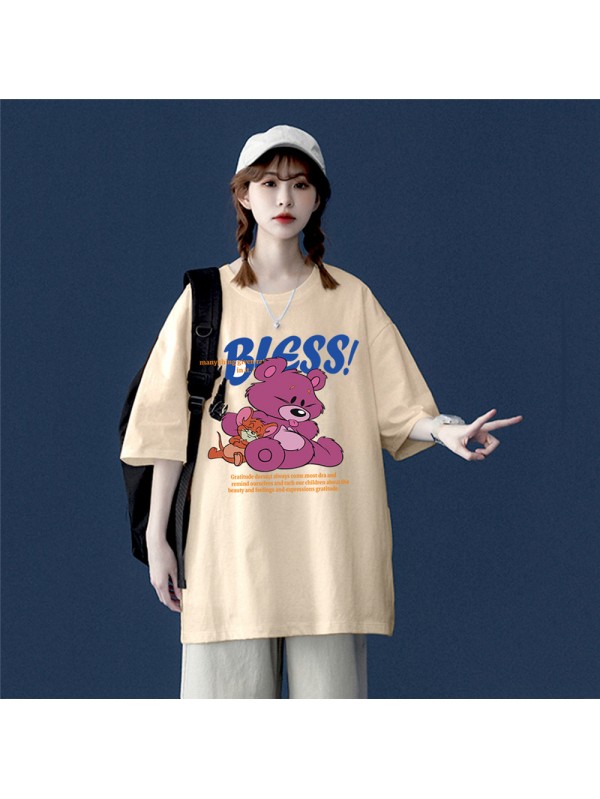 Mice and Bears 5 Unisex Mens/Womens Short Sleeve T-shirts Fashion Printed Tops Cosplay Costume
