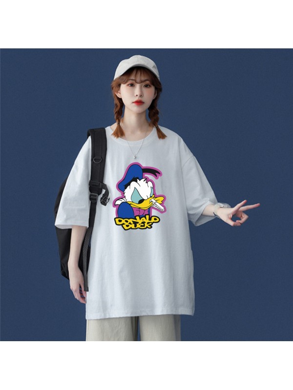 Donald Duck 2 Unisex Mens/Womens Short Sleeve T-shirts Fashion Printed Tops Cosplay Costume