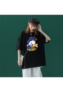 Donald Duck 5 Unisex Mens/Womens Short Sleeve T-shirts Fashion Printed Tops Cosplay Costume