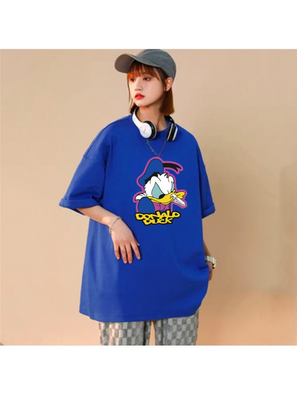 Donald Duck 7 Unisex Mens/Womens Short Sleeve T-shirts Fashion Printed Tops Cosplay Costume