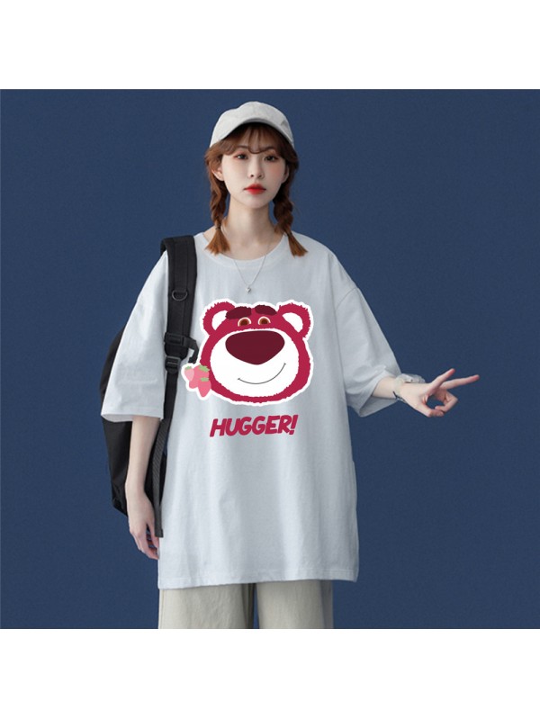HUGGER Bear 1 Unisex Mens/Womens Short Sleeve T-shirts Fashion Printed Tops Cosplay Costume