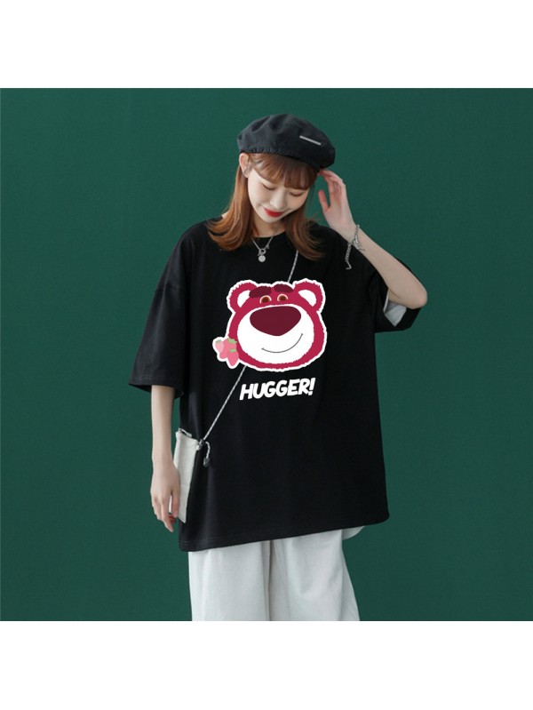 HUGGER Bear 3 Unisex Mens/Womens Short Sleeve T-shirts Fashion Printed Tops Cosplay Costume