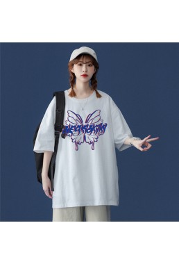 Butterfly Red Unisex Mens/Womens Short Sleeve T-shirts Fashion Printed Tops Cosplay Costume